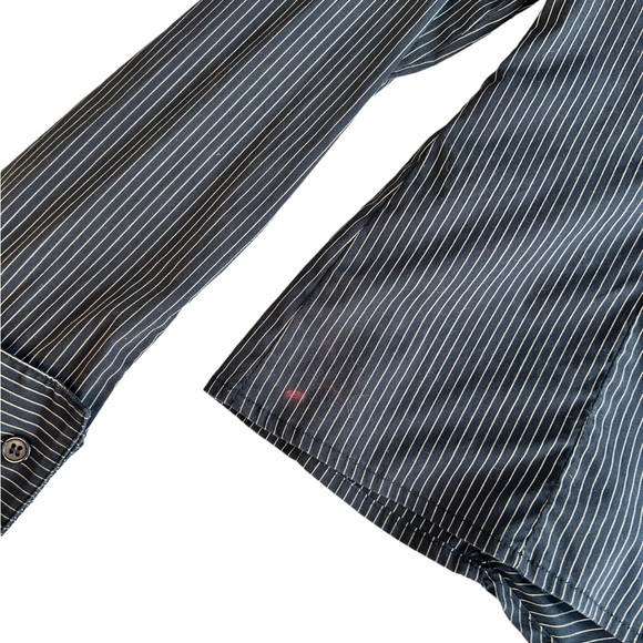 BEDO black with stripes long-sleeves blouse - Picture 10 of 12